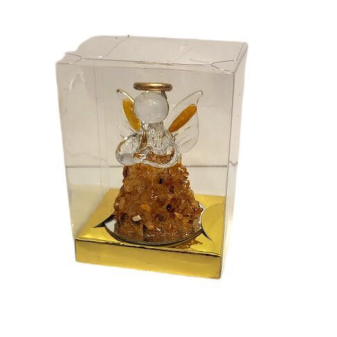 Glass figurine with amber Angel 676401